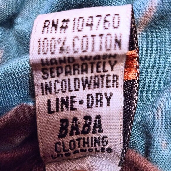 Baba Indian Handcrafted Tie-Dye Maxi Skirt | Tulip Hem & Boho Style | Size M - Picture 13 of 13